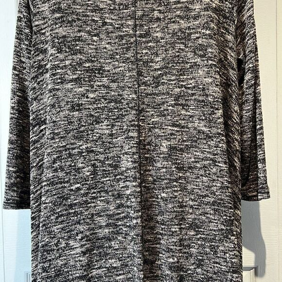 Max Studio Black/Grey/White Heathered Asymmetrical Swing Dress Size M - Picture 10 of 13